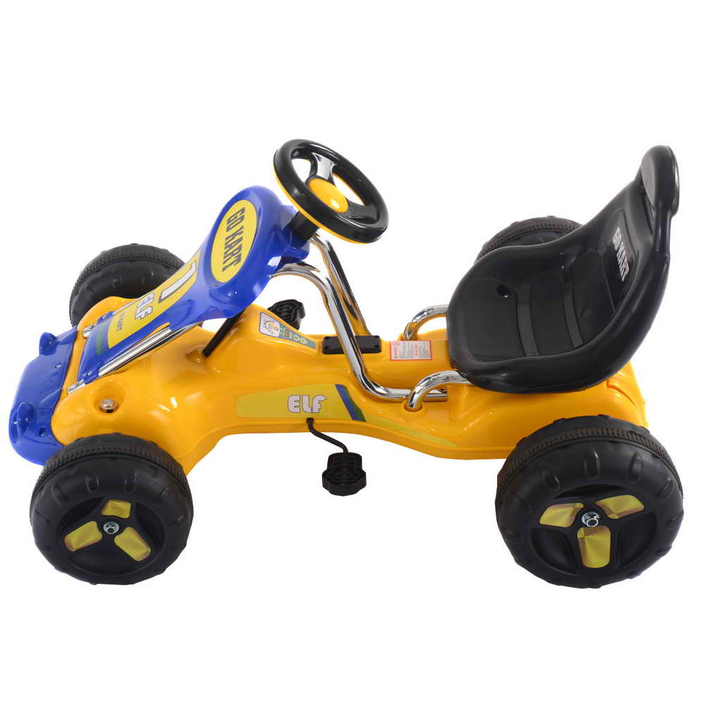 Topbuy Go Kart Kids Ride On Car 4 Wheel Racer Pedal Powered Drive Outdoor Black/Red/Yellow