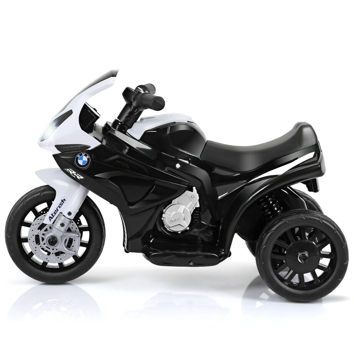 Topbuy 3 Wheels Bicycle 6V Electric Kids Ride On Motorcycle BMW Licensed Car w/ Music&Light Black/Blue/Red