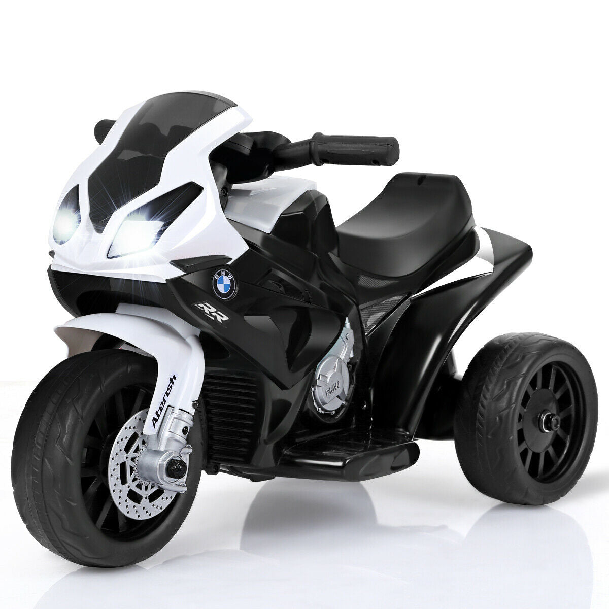 Topbuy 3 Wheels Bicycle 6V Electric Kids Ride On Motorcycle BMW Licensed Car w/ Music&Light Black/Blue/Red