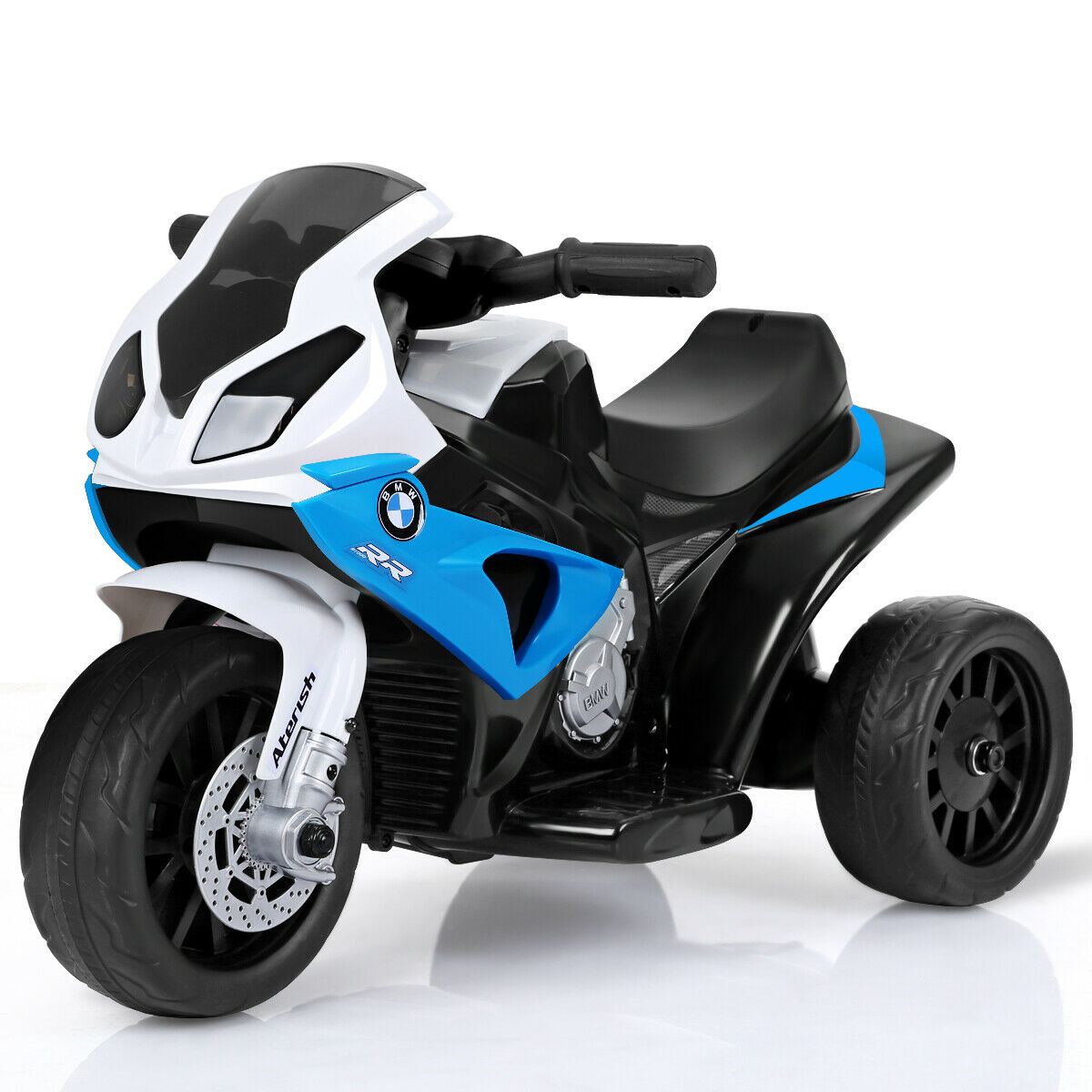 Topbuy 3 Wheels Bicycle 6V Electric Kids Ride On Motorcycle BMW Licensed Car w/ Music&Light Black/Blue/Red