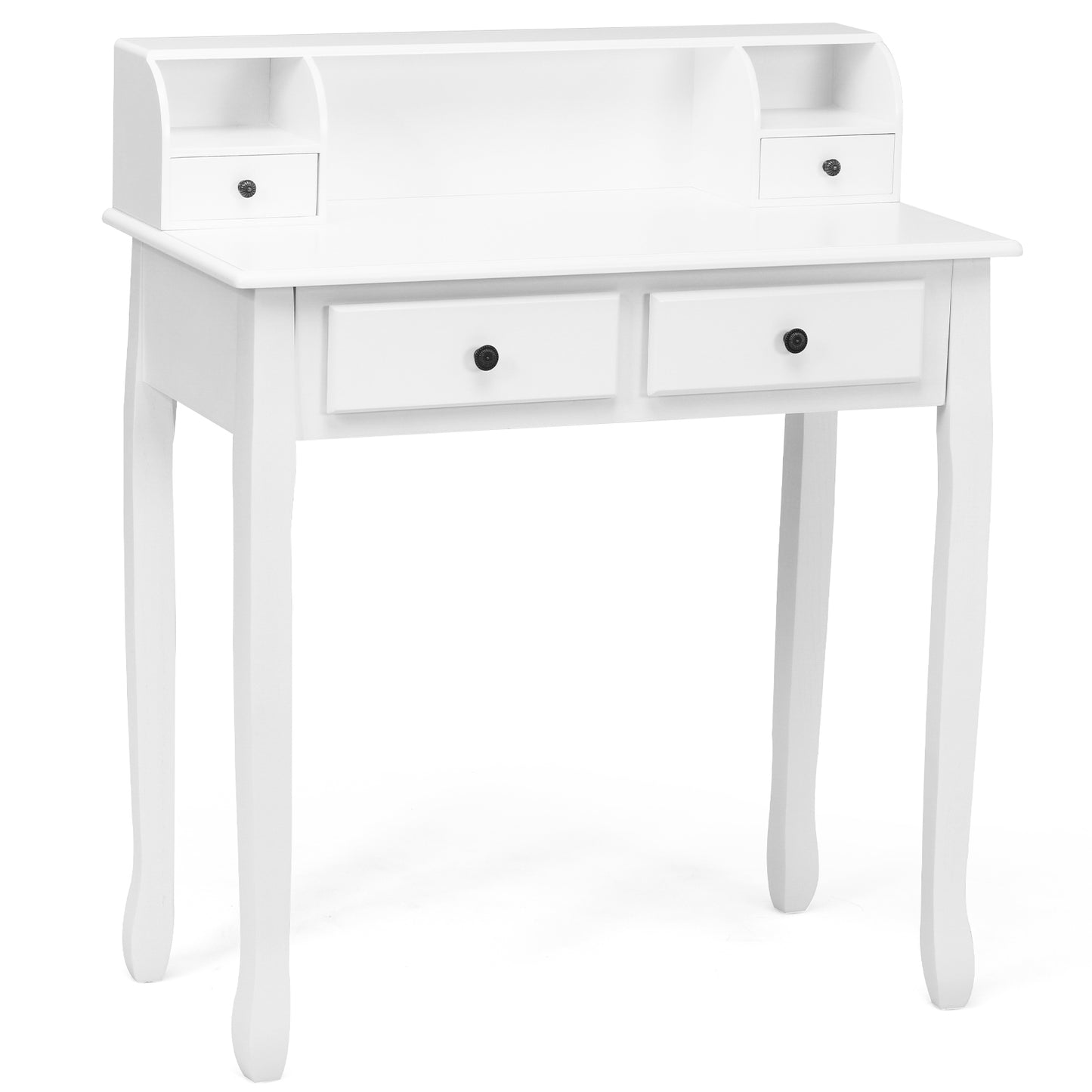 Topbuy Writing Desk W/ Drawer Detachable Floating Organizer Computer Table White