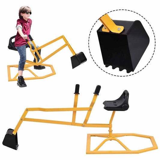 Topbuy Steel Frame Kid Ride-on Sand Digger Heavy Duty Digging Scooper Toy Excavator