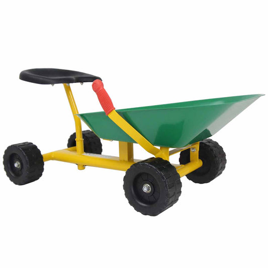 Topbuy Sand Dumper Kid Ride-on Sand Digger Heavy Duty Digging Scooper 4-Wheel Toy Green/Red