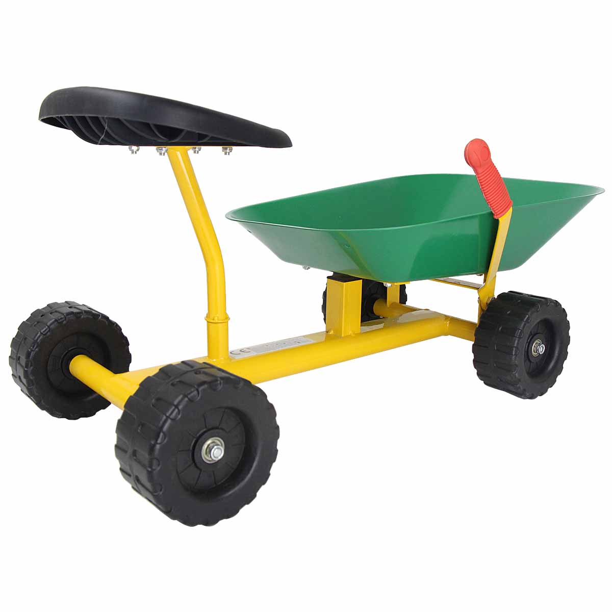 Topbuy Sand Dumper Kid Ride-on Sand Digger Heavy Duty Digging Scooper 4-Wheel Toy Green/Red