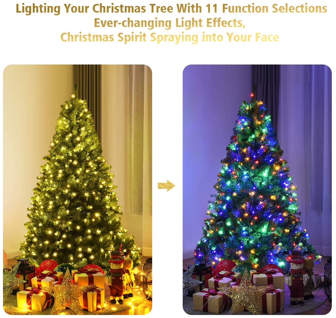 Topbuy 5' Artificial Christmas Tree PVC Material Metal Stand Holidy Decoration w/ 150 LED Lights