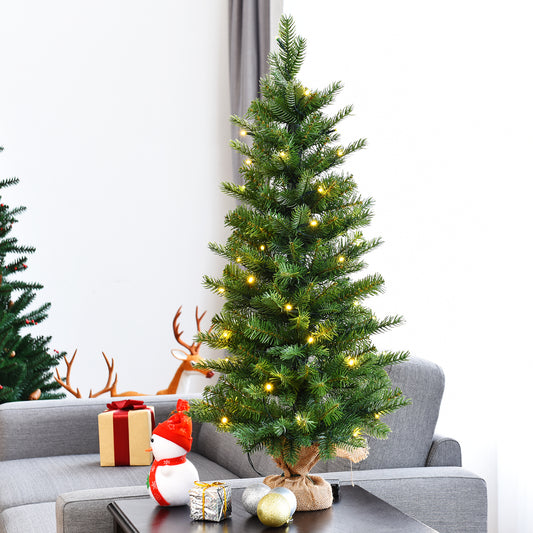 Topbuy 3' Tabletop Christmas Tree Pre-Lit Warm White LED Battery Operated w/ Lights & Timer