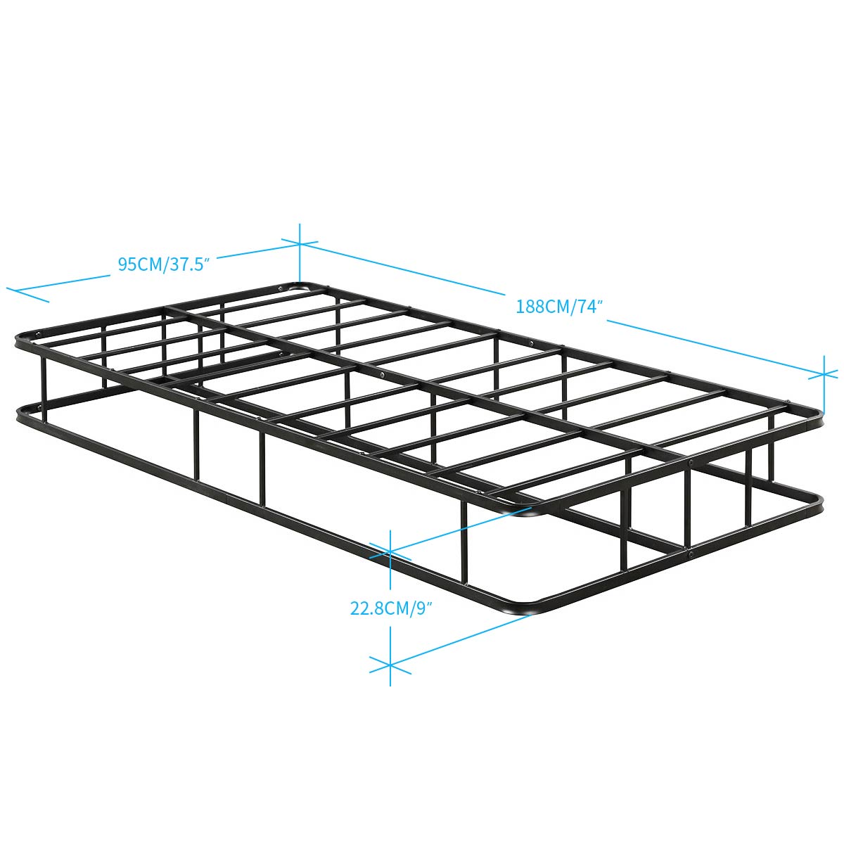 Topbuy Twin Size Bed Frame Steel Slat Mattress