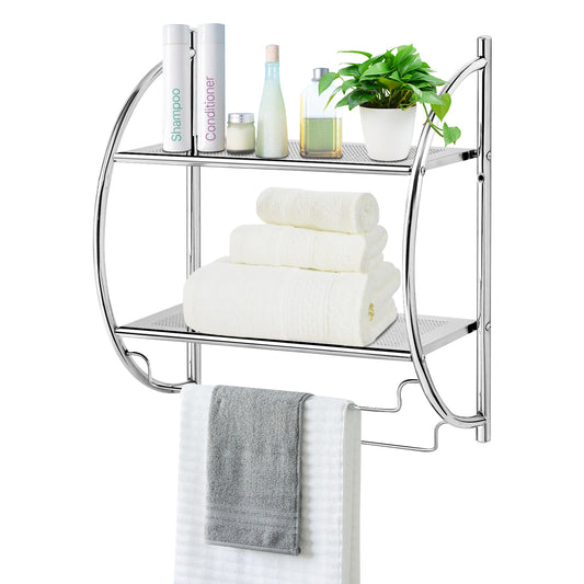 Topbuy Wall-Mounted Towel Rack Shower Suppliers Storage Holder Bathroom