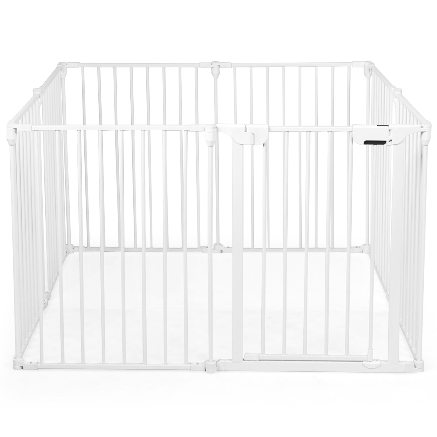 Topbuy 8-Panel Baby Safety Playards Foldable Playpen for Baby & Pet White/Black