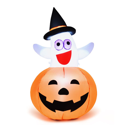 Topbuy Halloween Decoration Inflatable Ghost in Pumpkin Halloween Ghost Pumpkin lantern