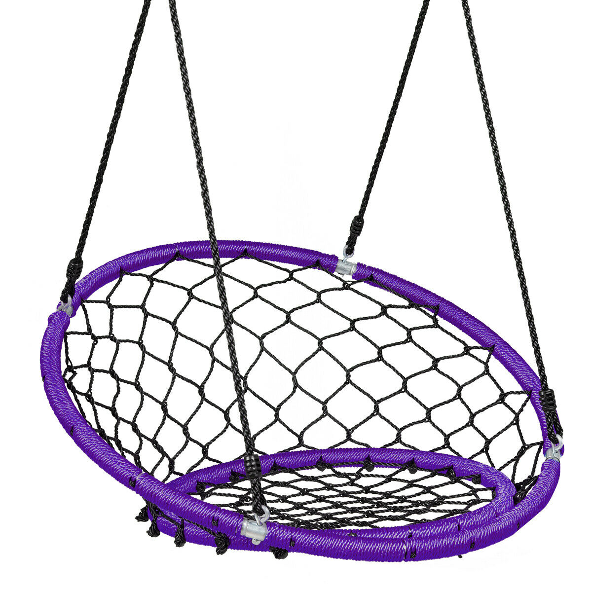 Topbuy Adjustable Hanging Ropes Spider Web Chair Swing Kids Play Equipment Orange/Blue/Purple/Green