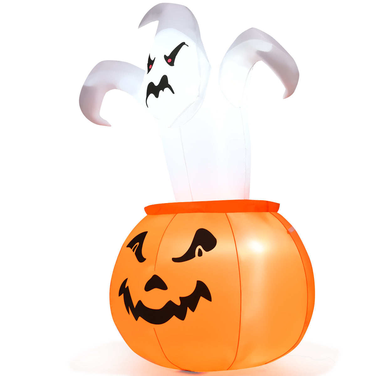 Topbuy Halloween Decoration 6 FT Blow-up Inflatable Ghost in Pumpkin W/ LED Bulbs Yard