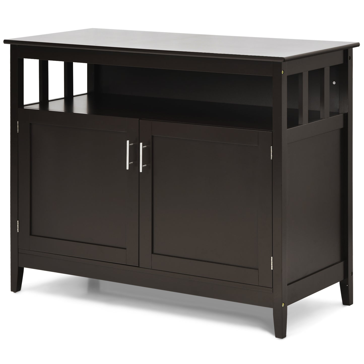 Topbuy Modern Kitchen Storage Cabinet Buffet Server Table Sideboard Dining Wood Brown