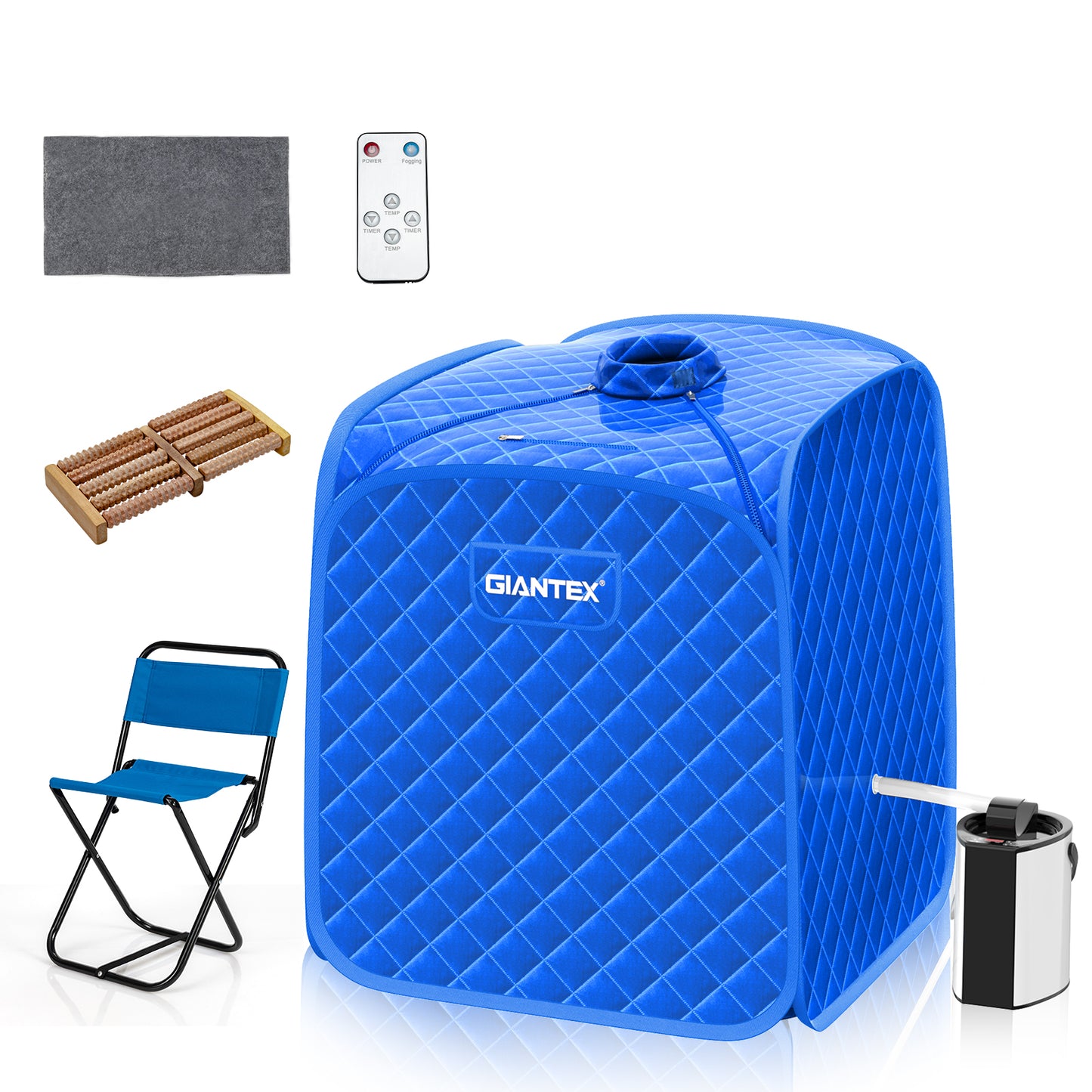 Topbuy Portable Steam Sauna Spa Household Personal Sauna Tent with 9-Level Temperature &Timer Coffee/Navy/Black/Grey