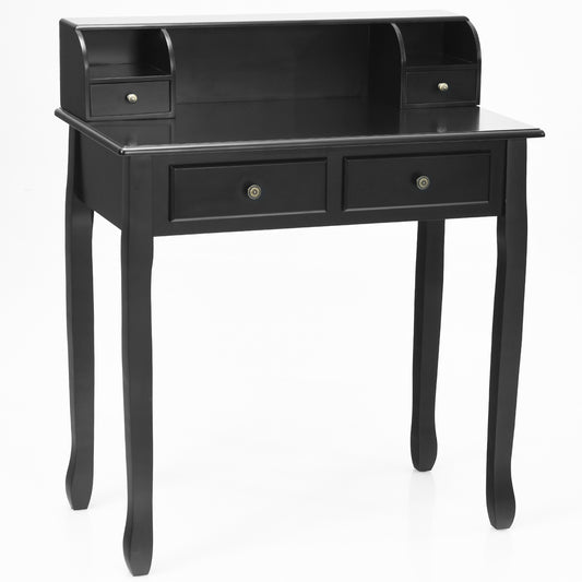 Topbuy Writing Desk W/ Drawer Detachable Floating Organizer Computer Table Black/Pink