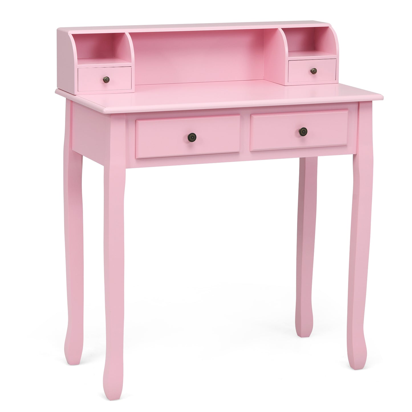 Topbuy Writing Desk W/ Drawer Detachable Floating Organizer Computer Table Black/Pink