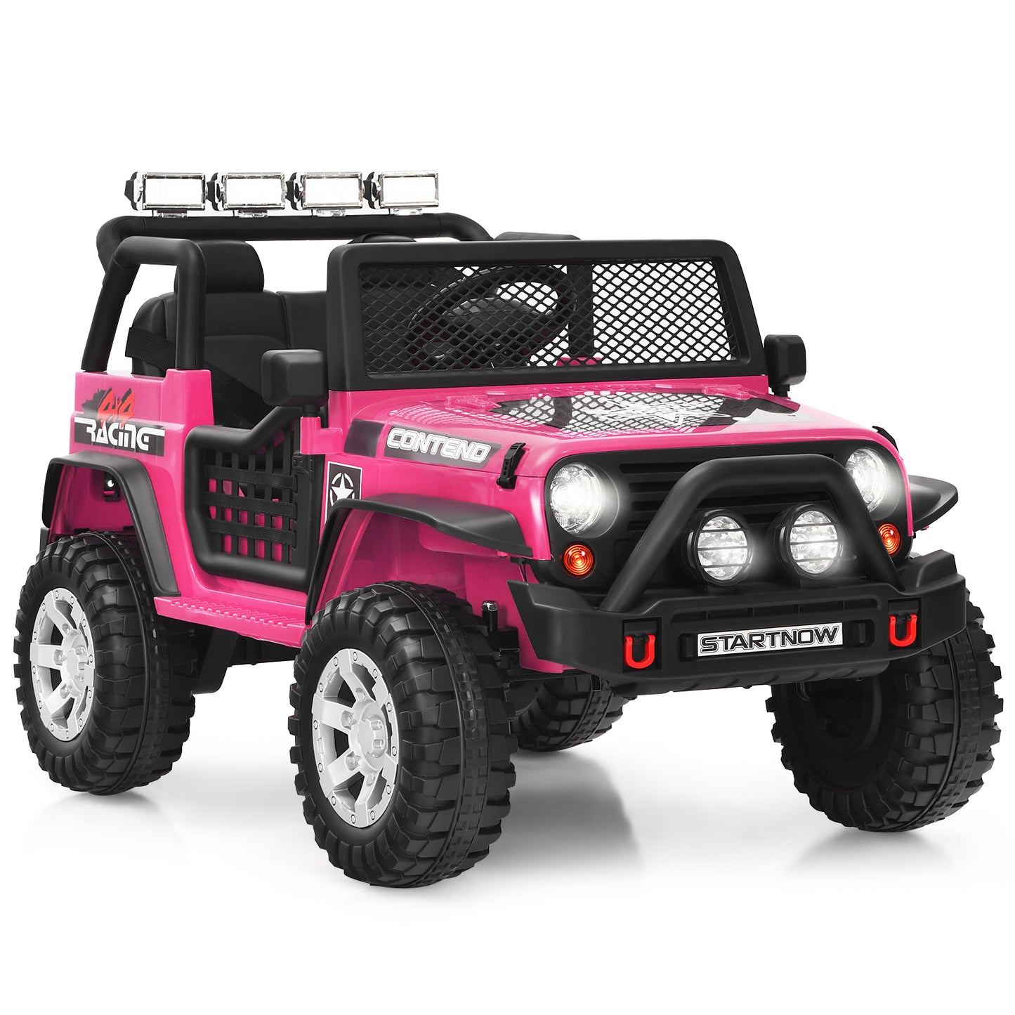 Topbuy Kids Ride on Truck 12V Electric Truck w/Remote Control Battery Powered Ride on Toy Car Black/Pink/Red/White