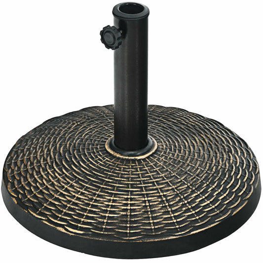 Topbuy 18'' Patio Resin Umbrella Base, 24 LBS Outdoor Heavy Duty Round Umbrella Base