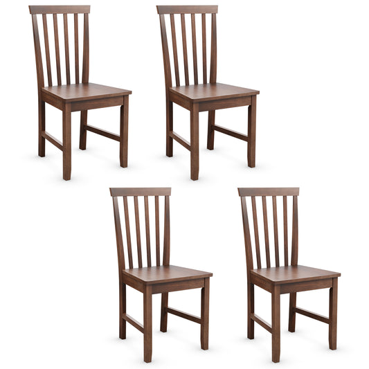 Topbuy Set of 4 Dining Chairs Wooden Kitchen Side Chair w/Solid Legs for Living Room Office