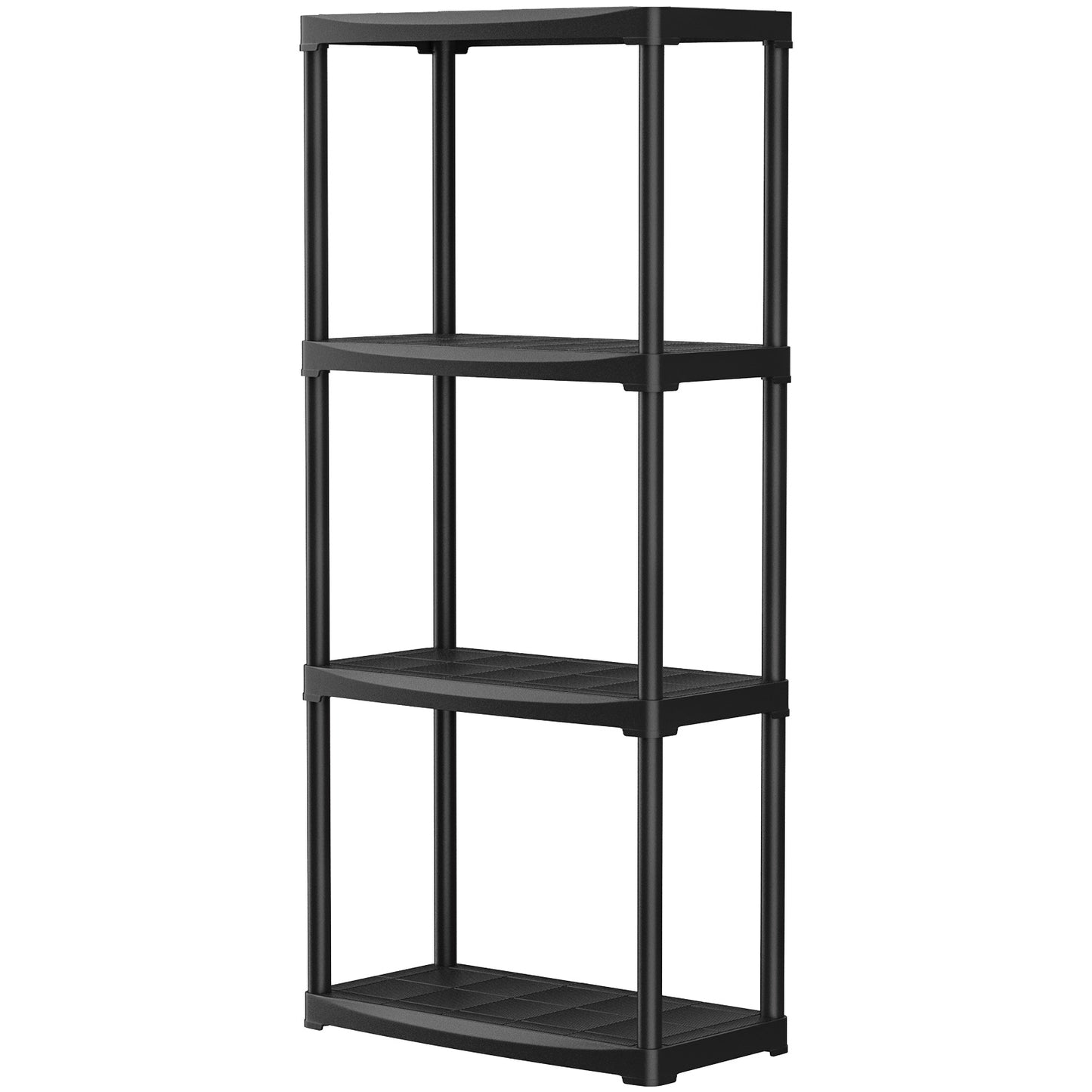 Topbuy 4-Tier Utility Storage Shelf Multi-purpose Garage Storage Organizer Rack Black