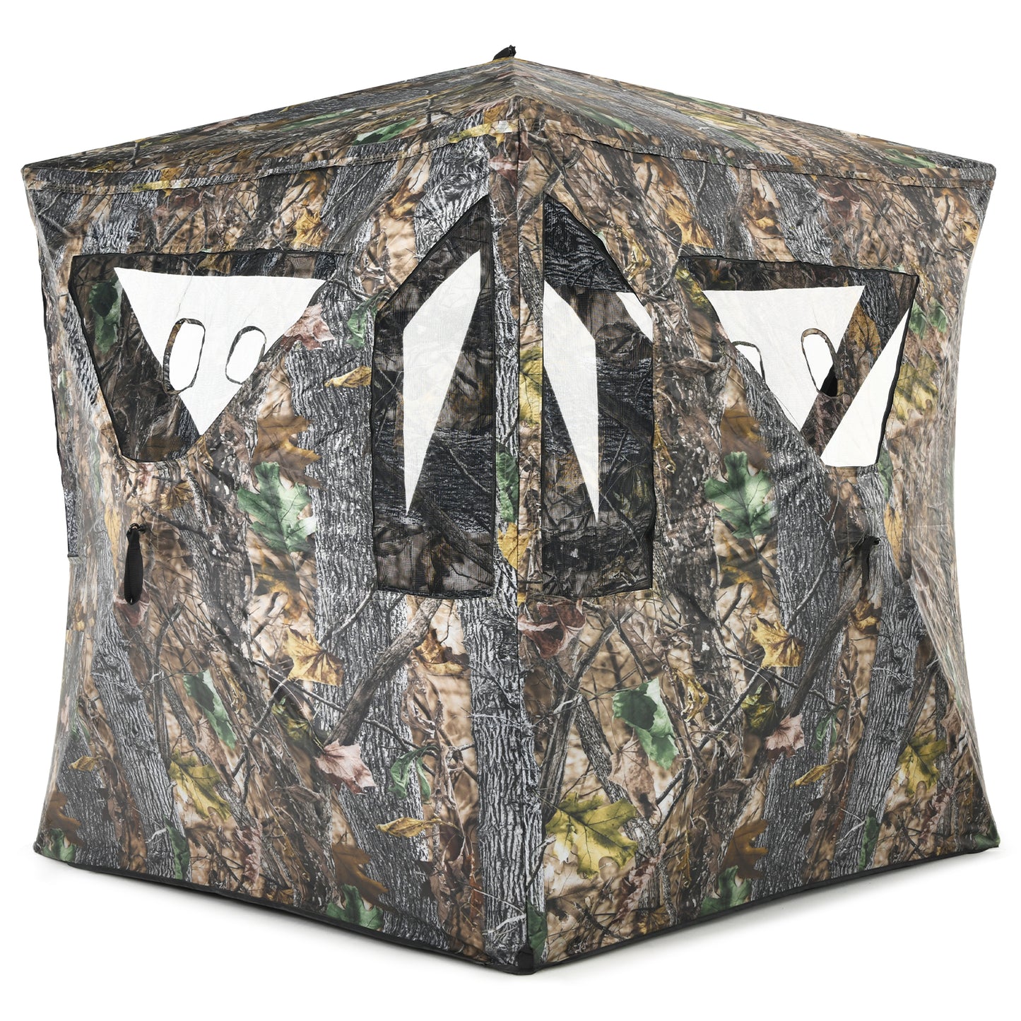 Patiojoy Portable Hunting Blind Pop-up Ground Tent Accommodate 3 People True Timber Camo