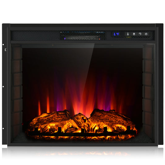 Topbuy 26 Inch Recessed Electric Fireplace Insert heater W/ Remote Control 750W/1500W