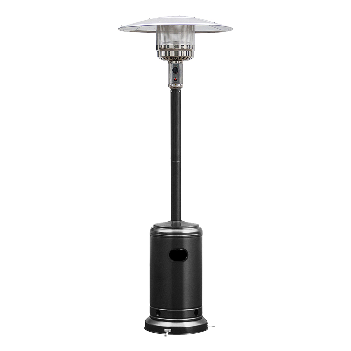 Patiojoy Outdoor 48000 BTU Standing Heater LP Propane Heater w/Wheels Silver/Black/Bronze/Gray