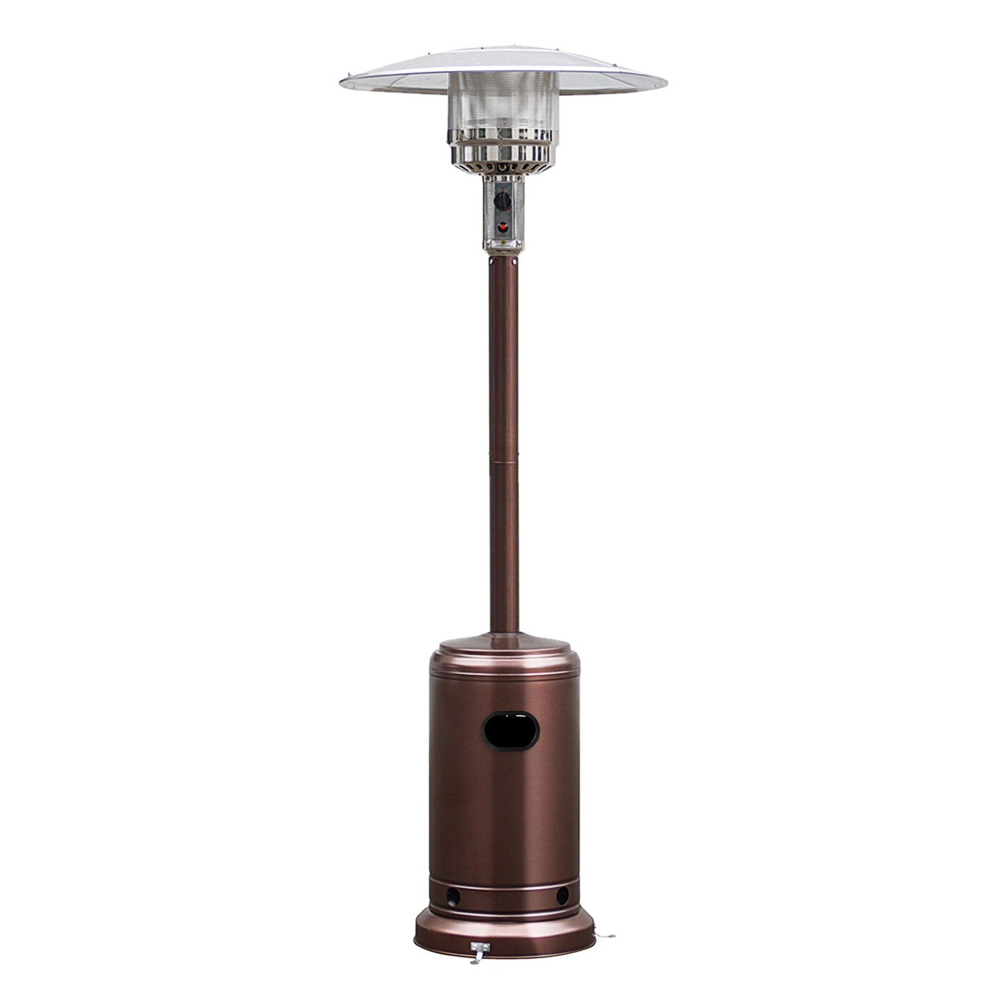 Patiojoy Outdoor 48000 BTU Standing Heater LP Propane Heater w/Wheels Silver/Black/Bronze/Gray