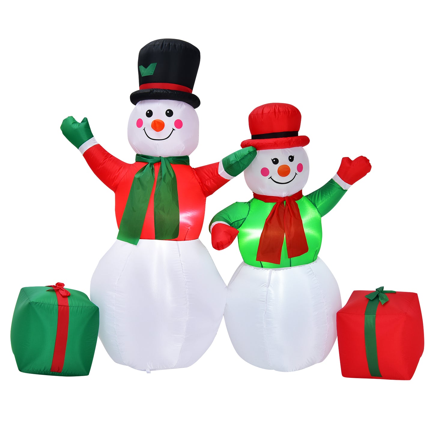 Topbuy Inflatable Christmas Snowman Decoration 5FT & 6FT Blow Up Snowman for Indoor & Outdoor