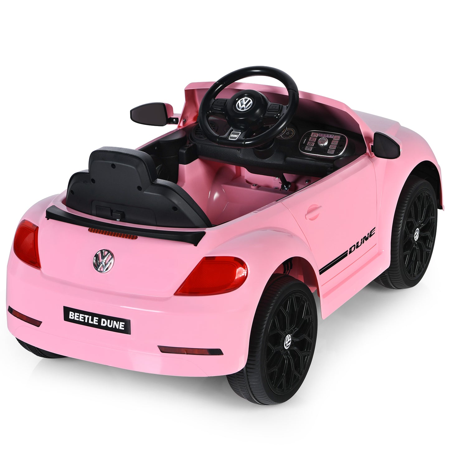 Topbuy 12 Toddler Ride On Car Volkswagen Beetle Kids Electric Toy w/Remote Control White/Pink/Red