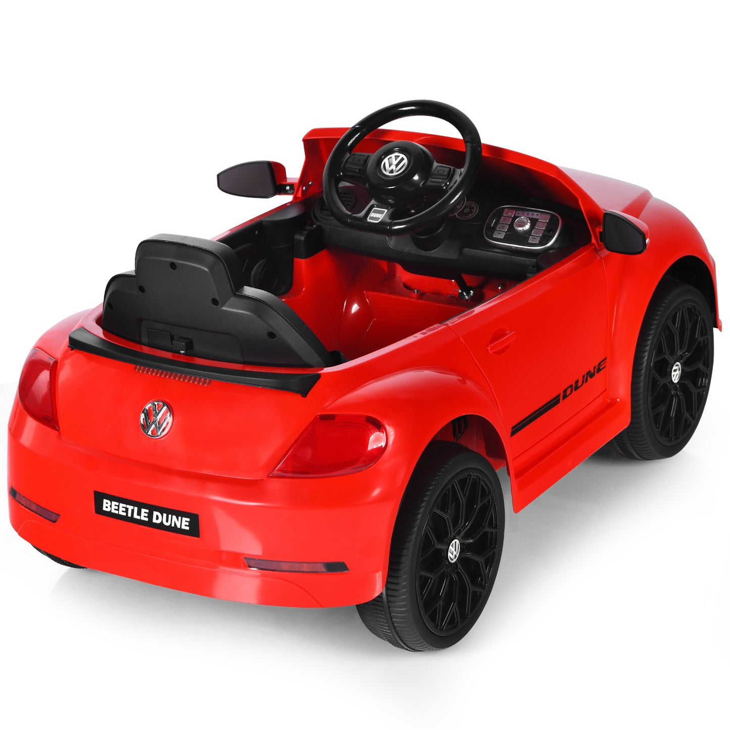 Topbuy 12 Toddler Ride On Car Volkswagen Beetle Kids Electric Toy w/Remote Control White/Pink/Red