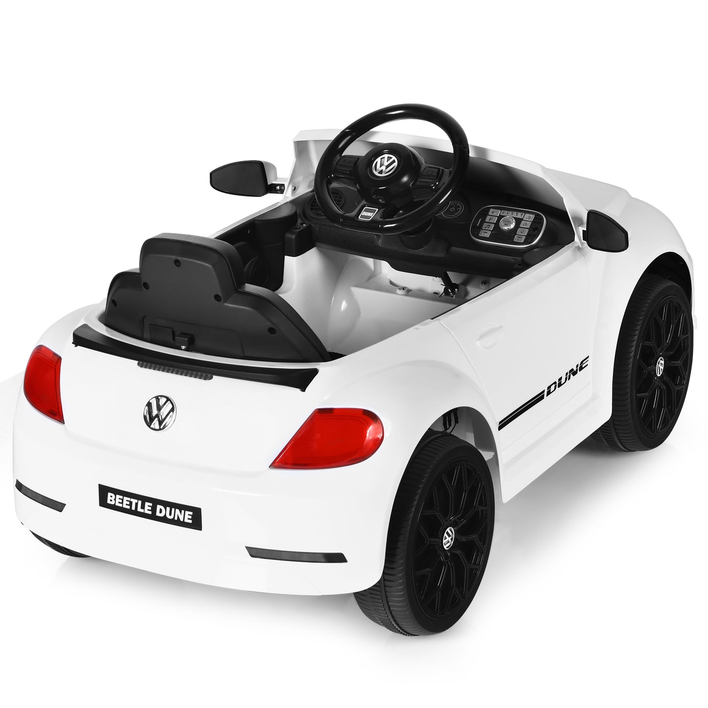 Topbuy 12 Toddler Ride On Car Volkswagen Beetle Kids Electric Toy w/Remote Control White/Pink/Red