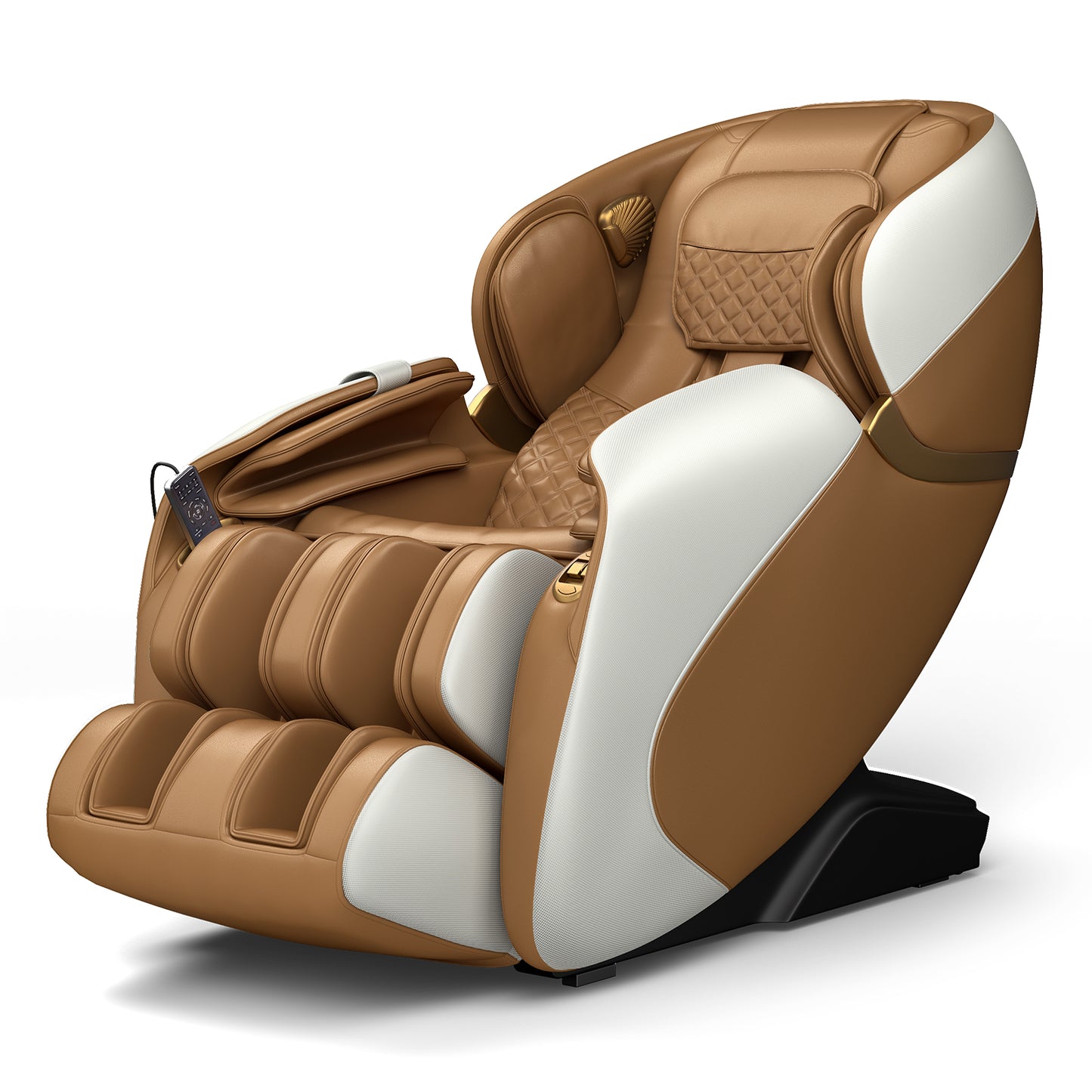 Topbuy Electric Shiatsu Massage Chair Full Body Airbag Massage Recliner w/Zero Gravity, Intelligent Voice Control Brown/Coffee