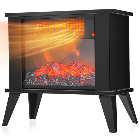 Topbuy 14'' Electric Fireplace Heater Portable Infrared Stove w/Adjustable Temperature for Small Space