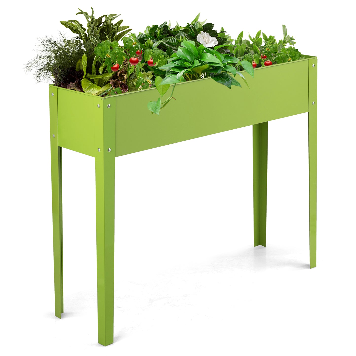 Topbuy Outdoor Elevated Garden Plant Stand Raised Garden Bed with Legs for Indoor and Outdoor Use 40''x 13''x 31.5''