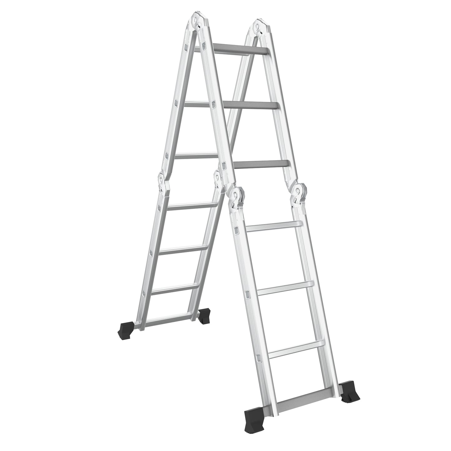 Topbuy 7-in-1 Folding Aluminum Ladder Multi-Purpose Extension Ladder for Home & Outdoor