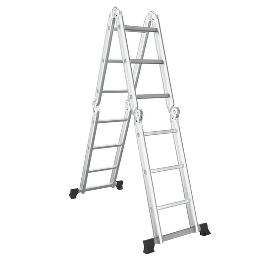 Topbuy 7-in-1 Folding Aluminum Ladder Multi-Purpose Extension Ladder for Home & Outdoor