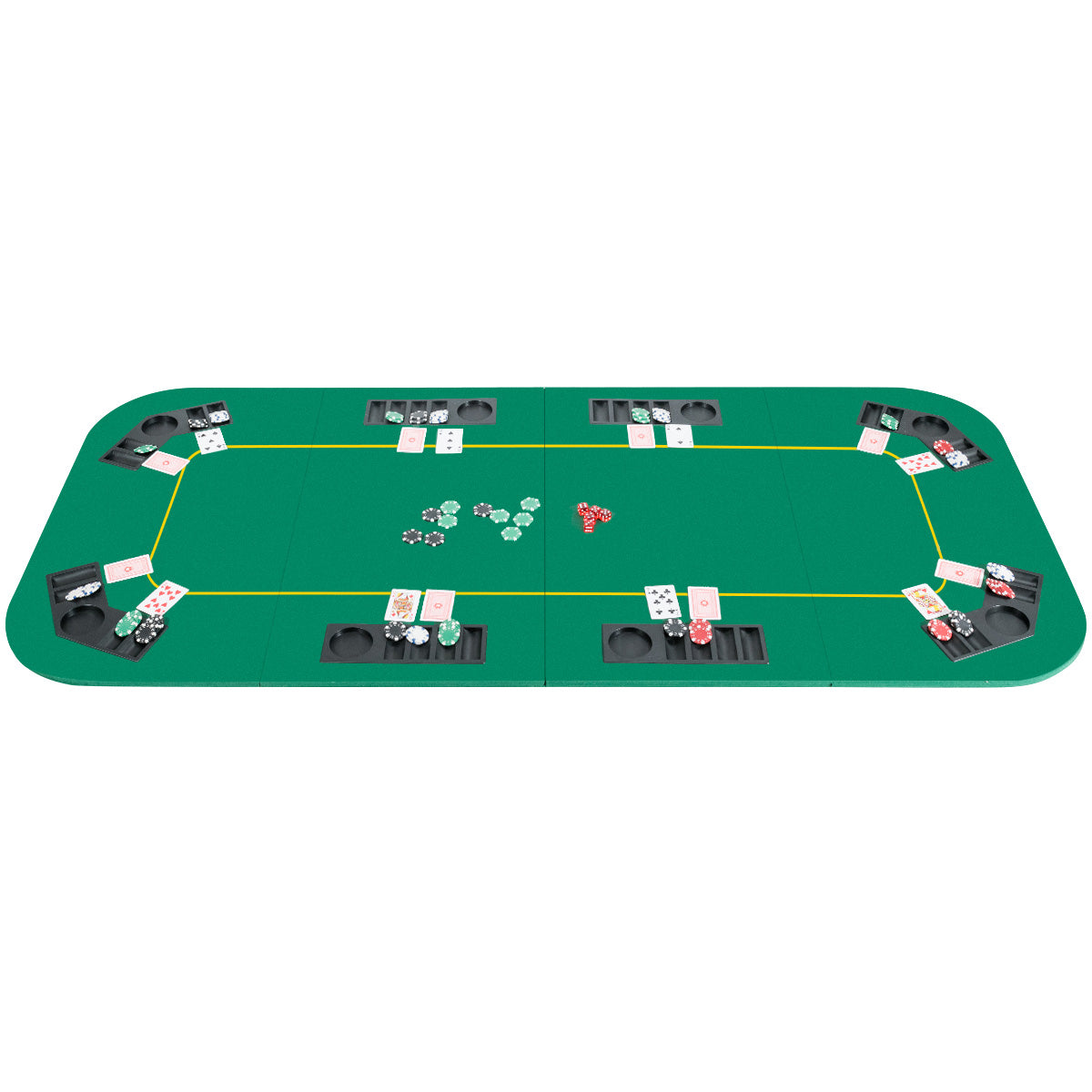 Topbuy 8 Player Poker Mat, Folding Poker Table Top with Storage Bag