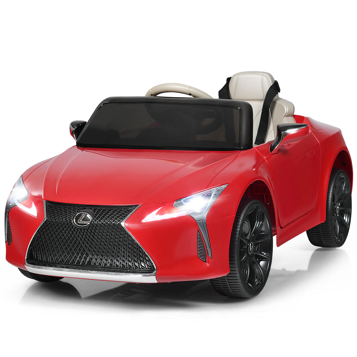 Topbuy Lexus Licensed Electric Kids Ride on Car with Remote Control Black/White/Red