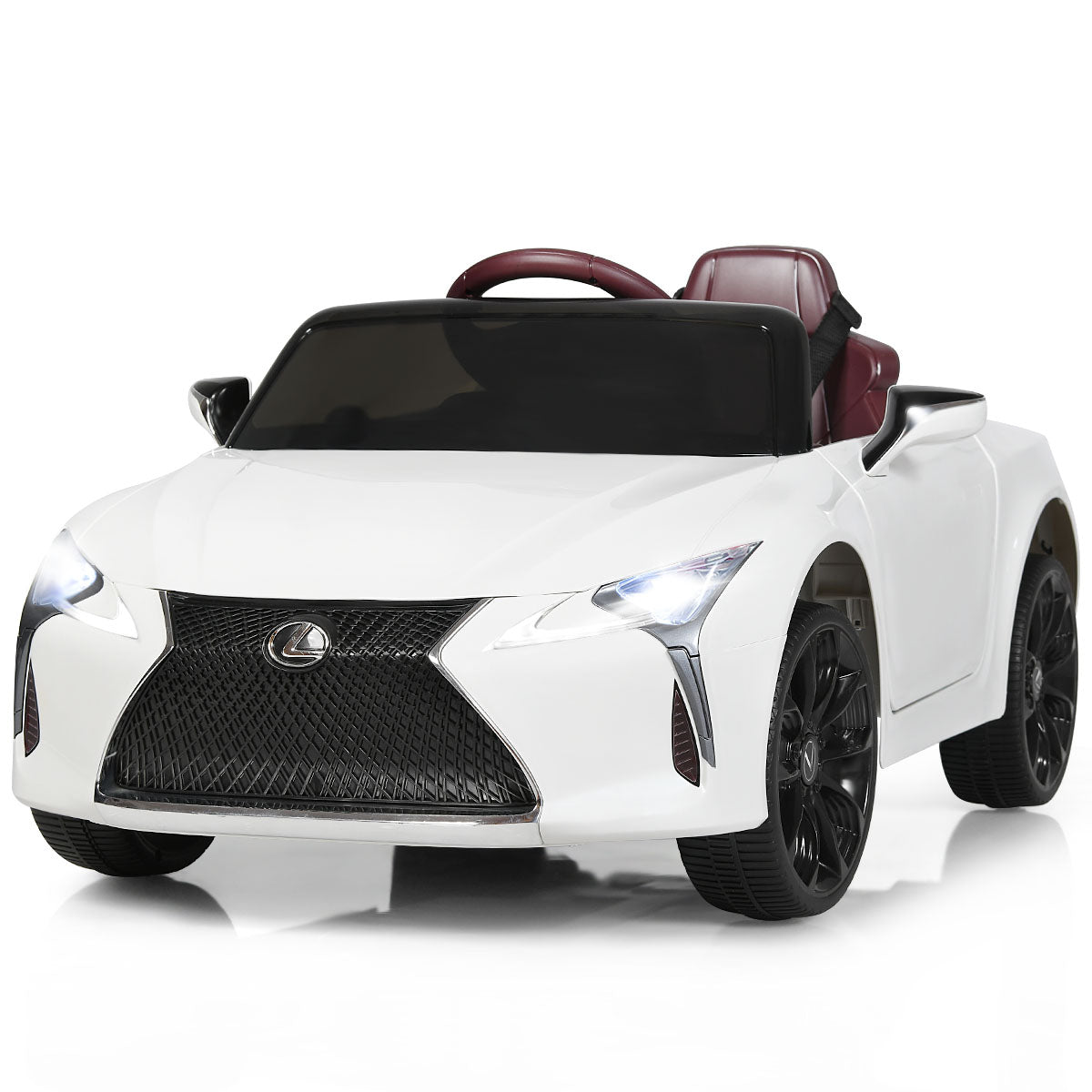 Topbuy Lexus Licensed Electric Kids Ride on Car with Remote Control Black/White/Red