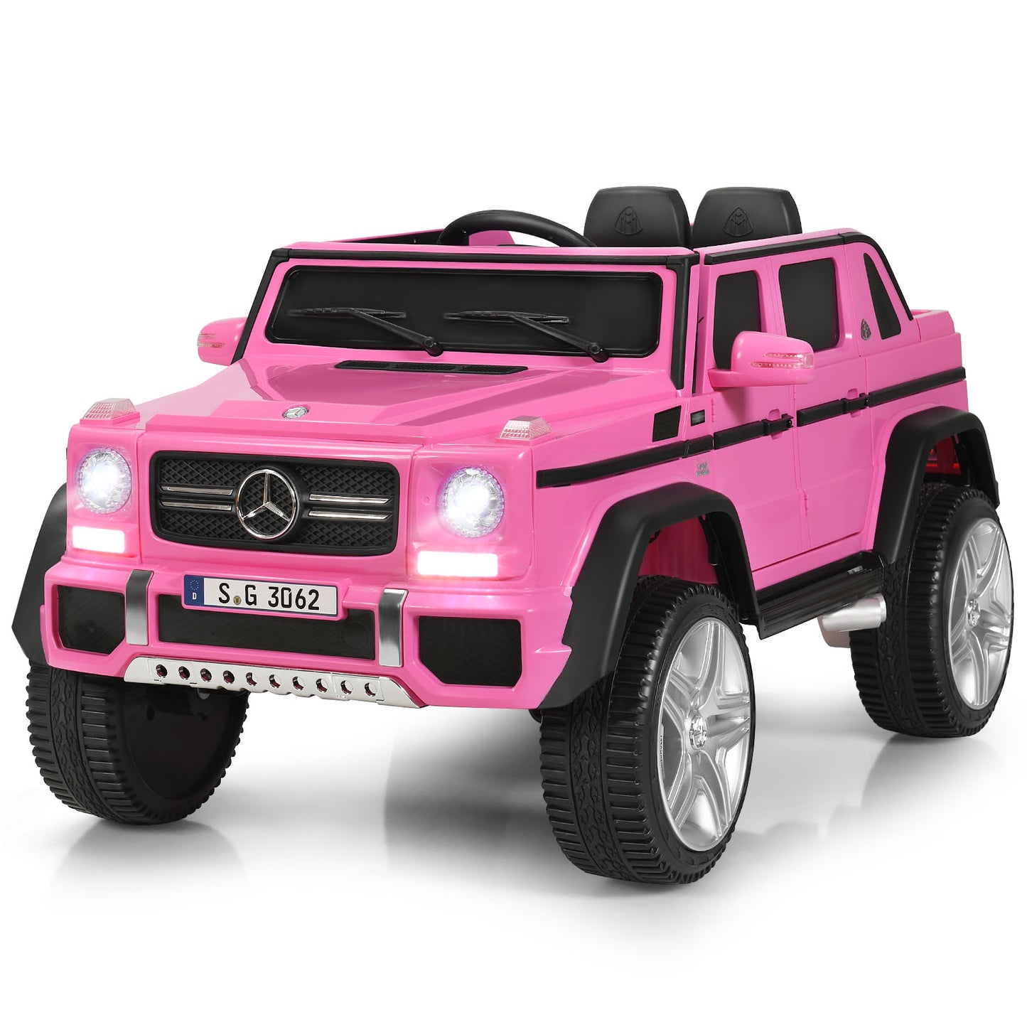 Topbuy Licensed Mercedes Benz 12V Electric Kid RC Car Battery Powered Ride On Car Black/Navy/White/Pink