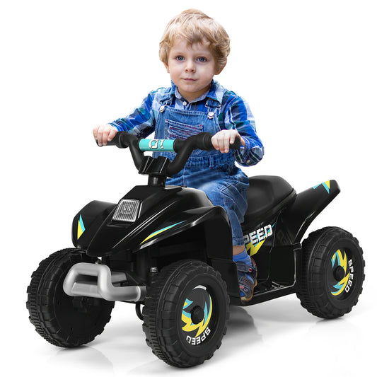 Topbuy 6V Kids Mini Electric Quad ATV Battery Powered Toddler Ride On Toy Black/Blue/Red/White