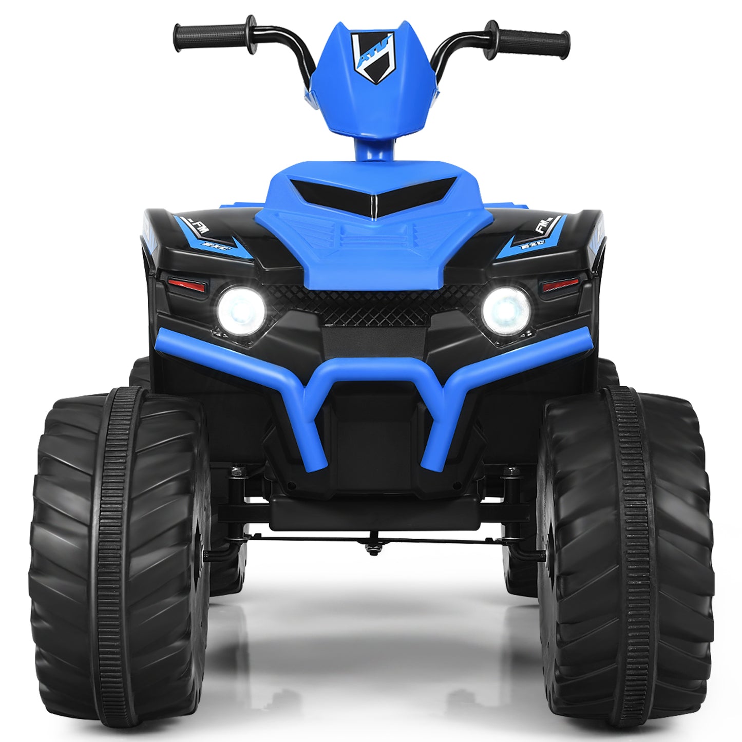 Topbuy 12V Electric Kids Quad ATV Ride on Car with LED Lights& Black/Navy/Red/White/Purple/Orange/Yellow/Pink