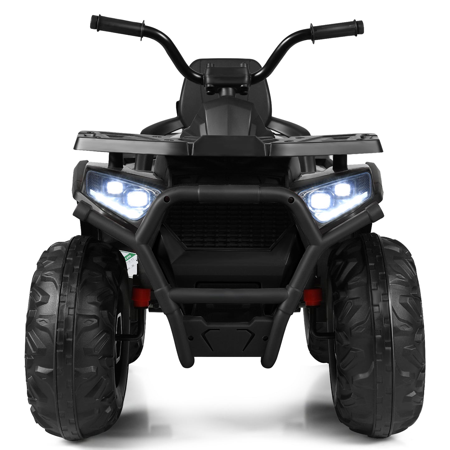 Topbuy 12V Kids Electric Ride On Car Toy 4-Wheeler ATV Quad with LED Lights Black/Red/White