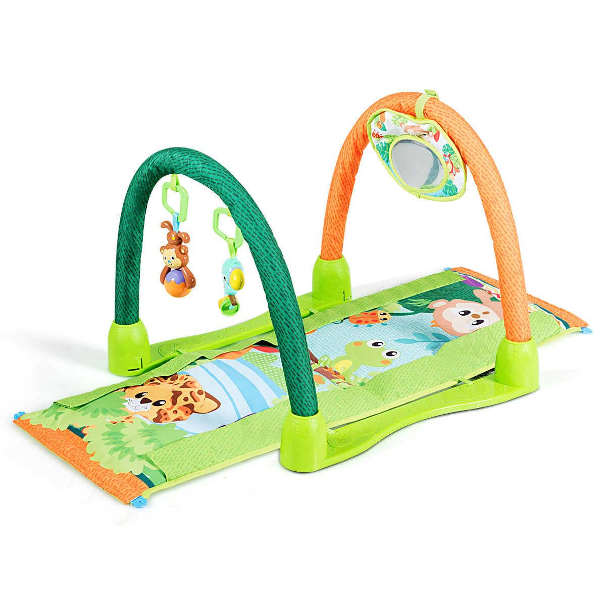 Topbuy 4-in-1 Baby Activity Game Play Mat Activity Center w/ 3 Hanging Toys