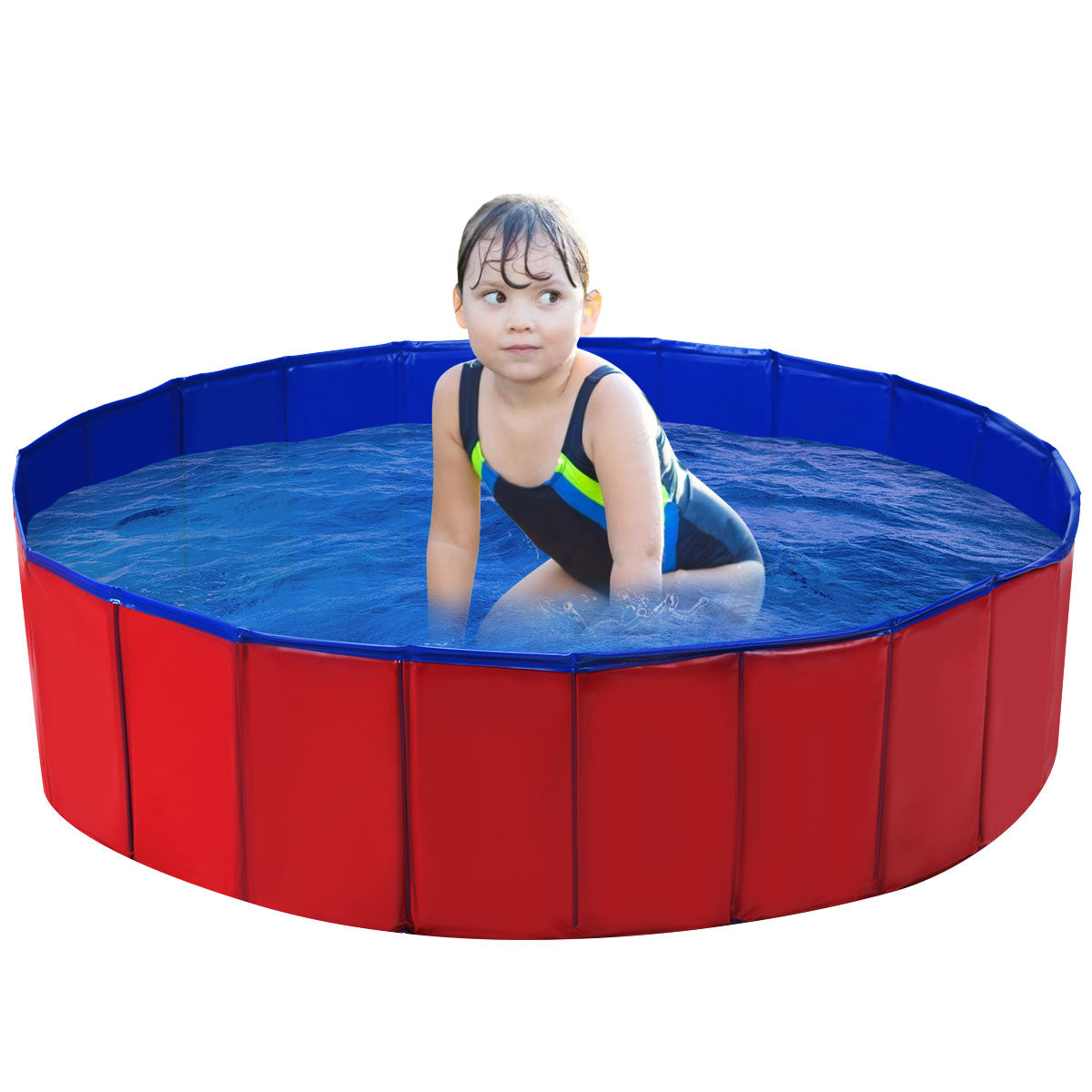 Topbuy Foldable Kids Sand Play Pool Ocean Balls & Water Play for Indoor & Outdoor Use